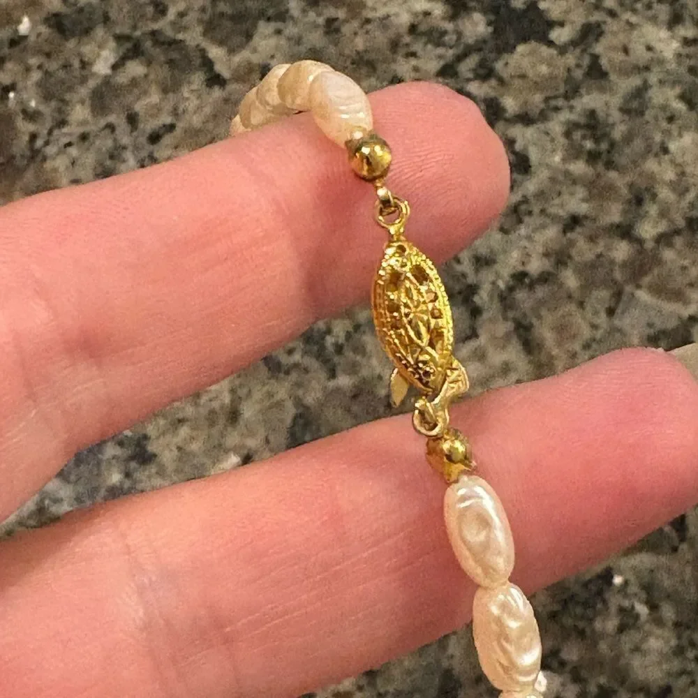 VTG Richelieu Pearl Necklace with Gold Accents